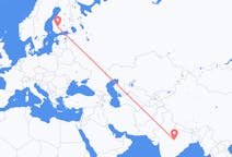 Flyreiser fra Jabalpur, India til Tammerfors, Finland