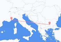 Flüge von Plowdiw, Bulgarien nach Nizza, Frankreich