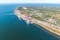 Photo of aerial view of Paldiski that is a town and Baltic Sea port situated on the Pakri Peninsula of northwestern Estonia..