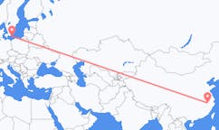 Flyg från Huangshan, Kina till Bornholm, Danmark