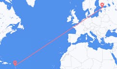 Flyrejser fra Pointe-à-Pitre, Frankrig til Tallinn, Estland