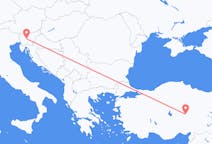 Vluchten van Ljubljana naar Kayseri