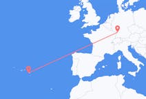 Flyrejser fra Ponta Delgada, Portugal til Karlsruhe, Tyskland