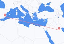 사우디 아라비아 카이수마에서 출발해 스페인 무르시아로(으)로 가는 항공편