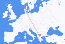 Flyrejser fra Kozani, Grækenland til Billund, Danmark