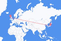 Flyg från Tokyo, Japan till Tiree, Skottland