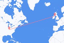 Flyrejser fra Louisville, USA til Belfast, Nordirland