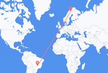 Flights from Uberlândia, Brazil to Kiruna, Sweden