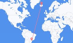 Flyrejser fra Curitiba, Brasilien til Akureyri, Island