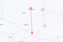 Flights from Warsaw in Poland to Košice in Slovakia