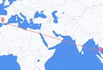 Flyreiser fra Nakhon Si Thammarat-provinsen, Thailand til Sevilla, Spania