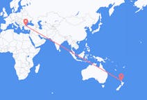 Flyreiser fra Whangarei, New Zealand til Istanbul, Tyrkia