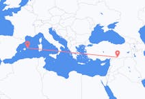 Flyreiser fra Sanliurfa, Tyrkia til Mahon, Spania