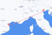Flyreiser fra Venezia, Italia til Perpignan, Frankrike