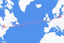Flyreiser fra bøffel, USA til Gdańsk, Polen
