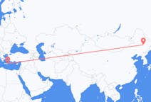 Flyrejser fra Harbin til Sitia