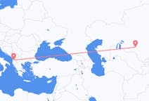Loty z Kyzyłorda, Kazachstan z Tirana, Albania