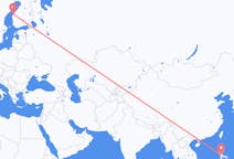 Flyg från Manila, Filippinerna till Vasa, Finland