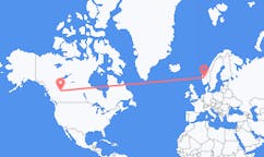Flyrejser fra Grande Prairie, Canada til Sogndal, Norge