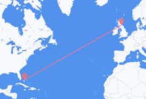 Flyrejser fra Nassau, Bahamas til Edinburgh, Skotland