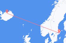 Flyg från Stockholm, Sverige till Akureyri, Island