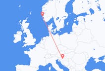 Flyreiser fra Zagreb, Kroatia til Haugesund, Norge