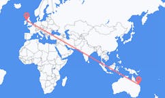 Flyreiser fra Gladstone, Australia, til Belfast, Australia