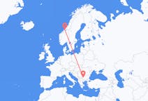 Vluchten van Sofia naar Ørland
