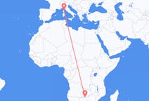 Flyg från Kasane, Botswana till Bastia, Frankrike
