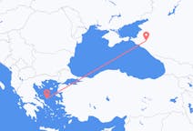 Vols depuis la ville de Krasnodar vers la ville de Skyros