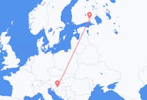 Loty z Lappeenranta, Finlandia z Zagrzeb, Chorwacja
