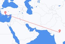 出发地 印度出发地 博帕尔目的地 土耳其安塔利亚的航班