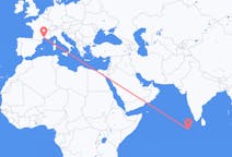 Flyrejser fra Malé til Montpellier
