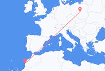 Flights from Essaouira, Morocco to Łódź, Poland