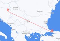 Flyreiser fra Tuzla, Bosnia-Hercegovina til Istanbul, Tyrkia