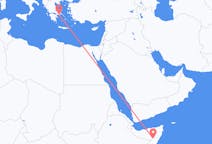 Vols de Garoé, Somalie à Athènes, Grèce