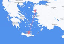 Vluchten van Mytilini, Griekenland naar Iraklion, Griekenland