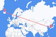 Vluchten van Takamatsu, Japan naar Akureyri, IJsland