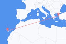 Flyreiser fra Tenerife, Spania til Mytilene, Hellas