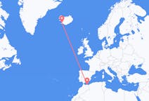 Vluchten van Melilla, Spanje naar Reykjavík, IJsland