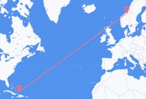Flights from Providenciales, Turks & Caicos Islands to Trondheim, Norway
