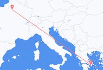 ギリシャのアテネからから、フランスのパリまでのフライト
