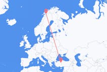 出发地 挪威出发地 纳尔维克目的地 土耳其安卡拉的航班