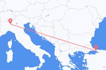 Flug frá Mílanó til Istanbúl
