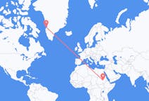 Flyreiser fra Khartoum, Sudan til Aasiaat, Grønland