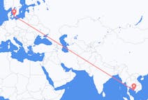 Flyreiser fra Sihanoukville-provinsen, Kambodsja til Malmö, Sverige