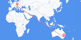 Flights from Australia to Croatia