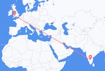 Flyreiser fra Bangalore, India til Cardiff, Wales