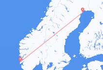 Vluchten van Lulea, Zweden naar Haugesund, Noorwegen