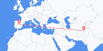 Flights from Afghanistan to Spain